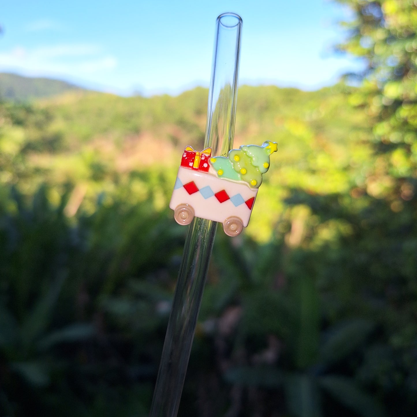 Gift Cart Glass Straw
