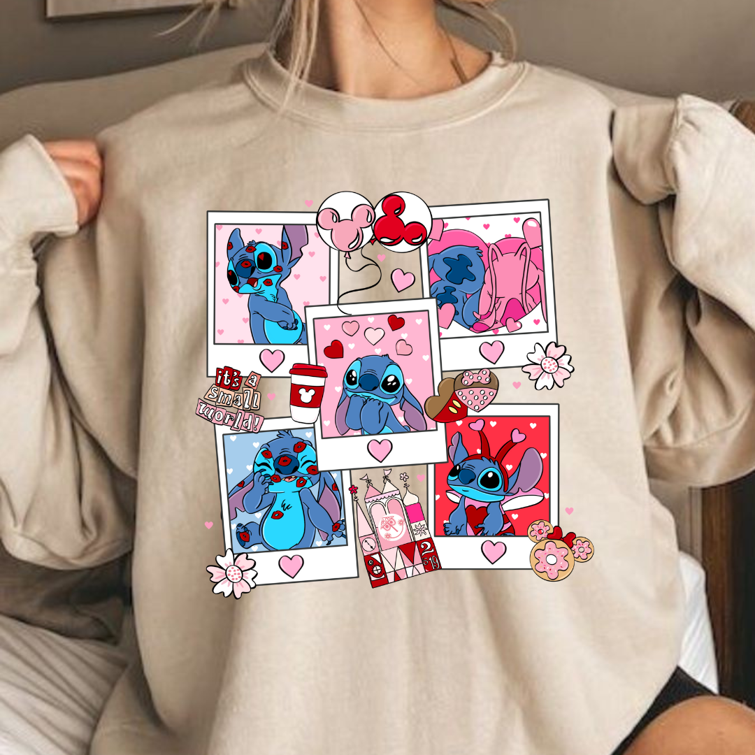 Stitch and Angel Polaroid Sweatshirt