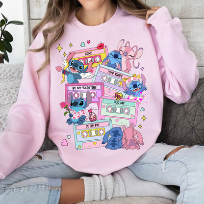 Stitch and Angel Retro Sweatshirt