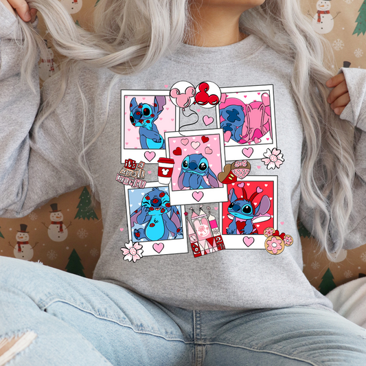 Stitch and Angel Polaroid Sweatshirt