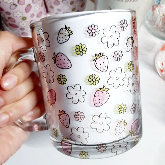 Strawberry Glass Mug