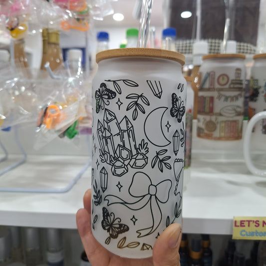 Crystal and Bow Can Glass