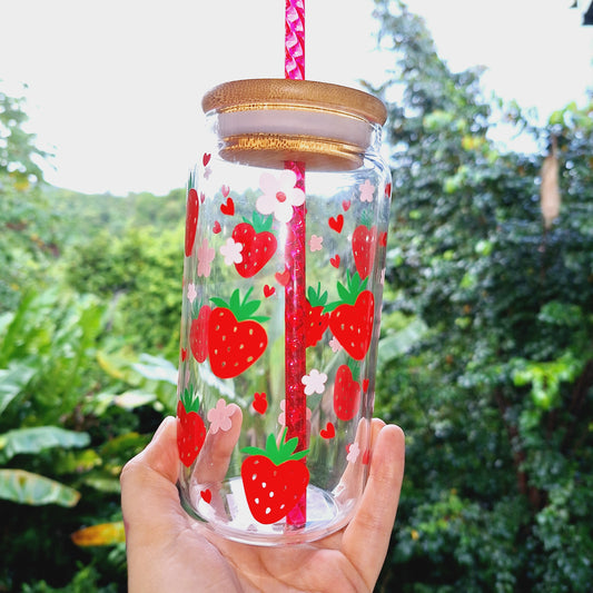 Strawberry can glass