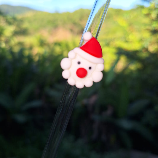 Santa Glass Straw