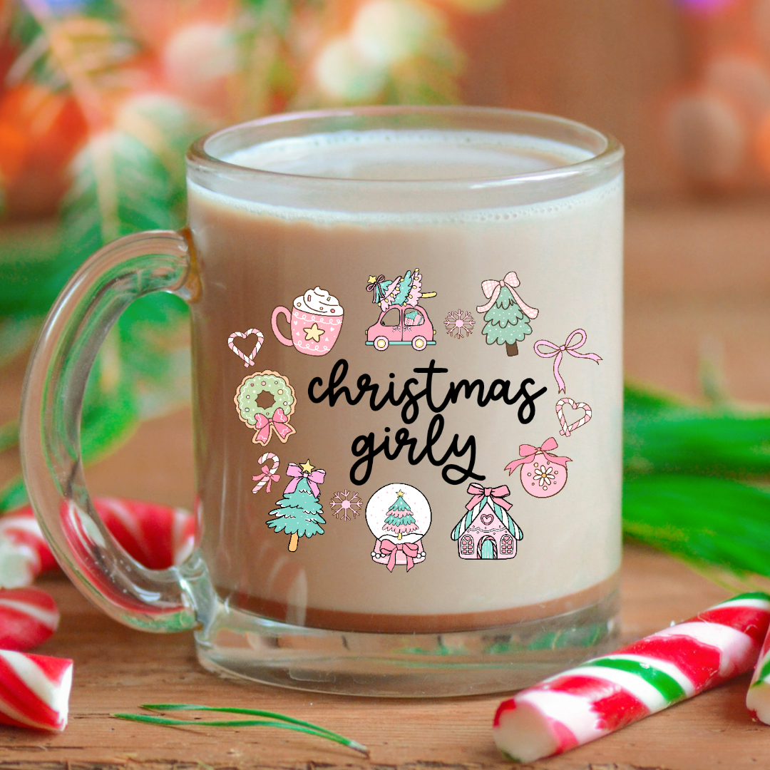 Christmas Girl Glass Mug