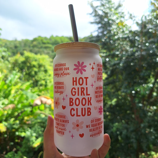 Hot girls book club can glass