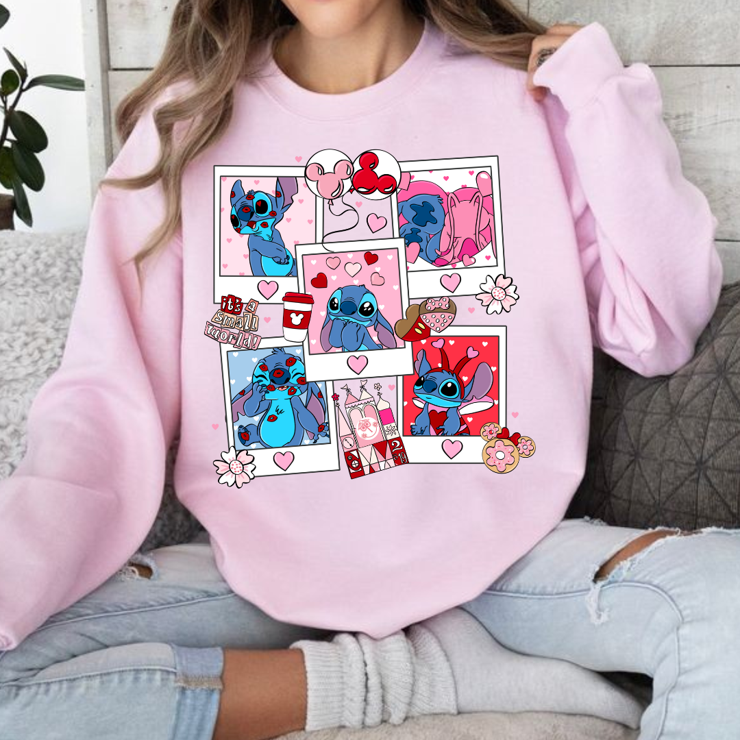 Stitch and Angel Polaroid Sweatshirt