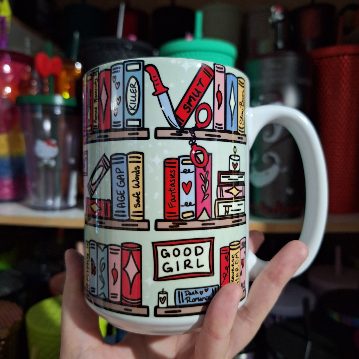 NSFW Bookshelf Mug Mug 15oz