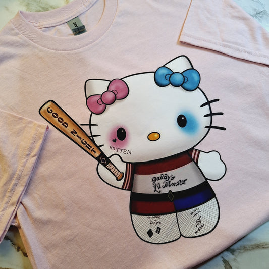 Hello Kitty Harley Quinn Tshirt Small Pink