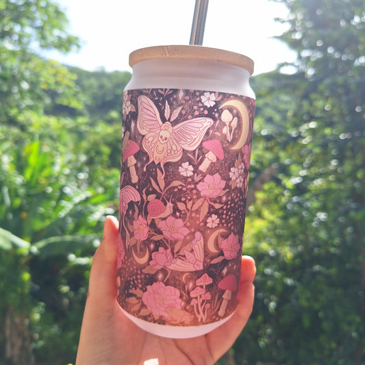 Celestial Moth Can Glass
