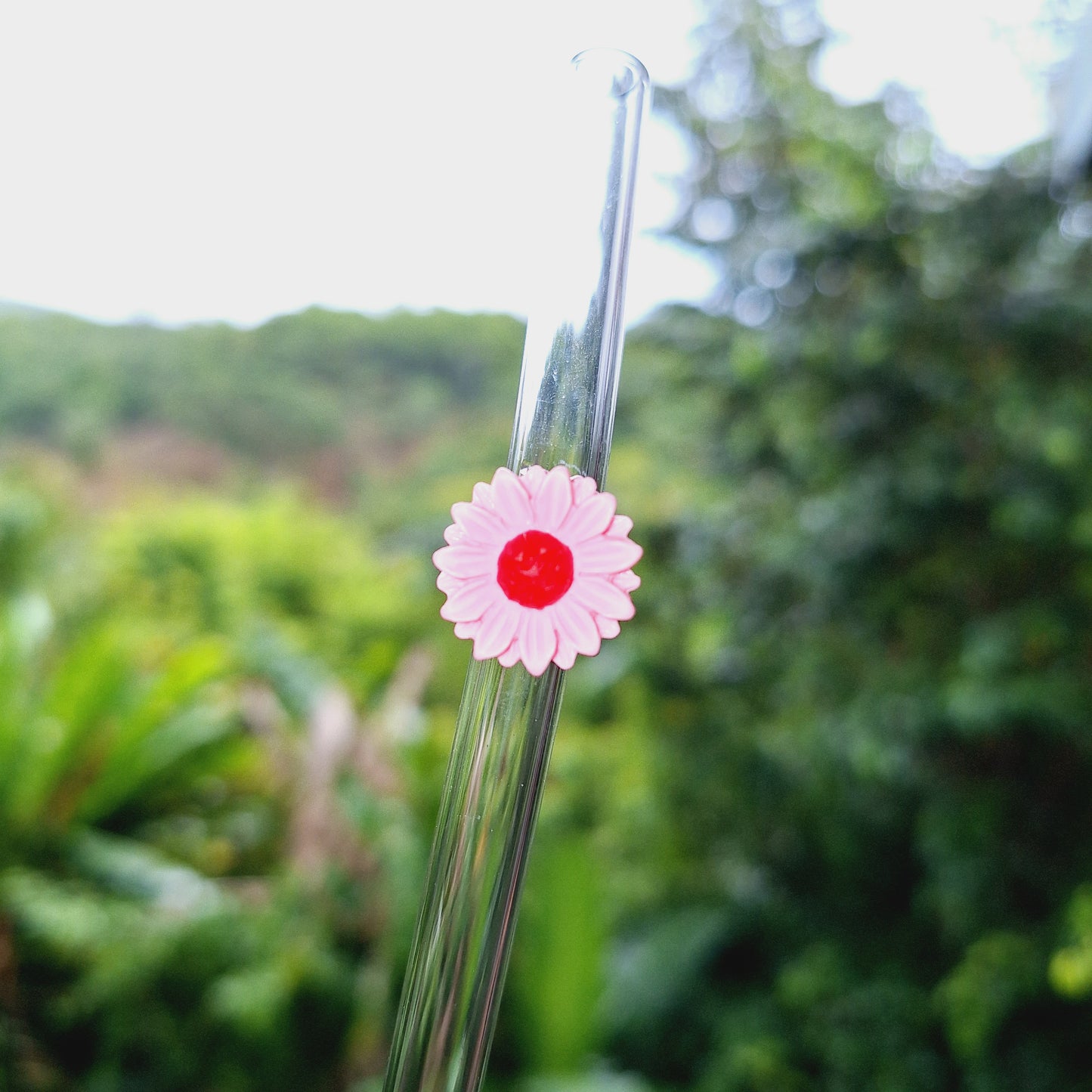 Sunflower Glass Straw