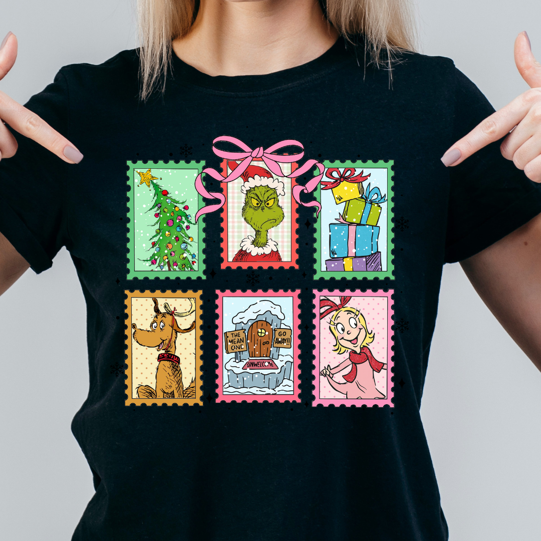 Grinch Stamps Tshirt