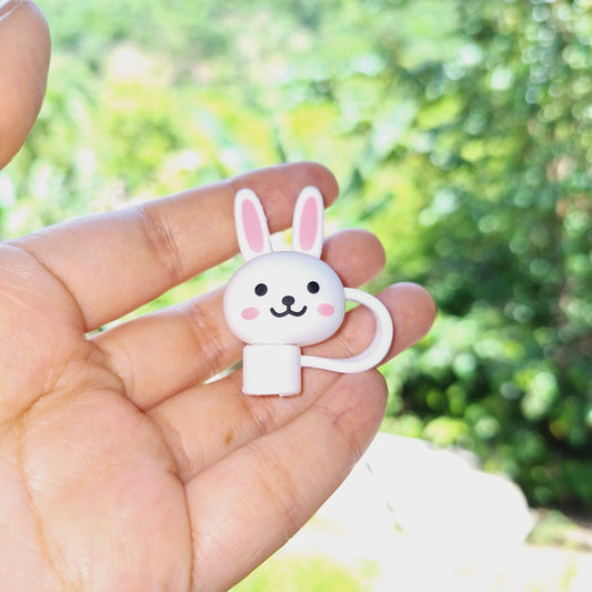 Cute Bunny Stanley Straw Topper