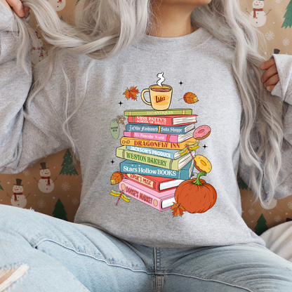 Gilmore Girls Stacked Books Sweatshirt