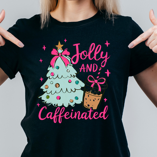 Jolly and Caffeinated Tshirt (Green)