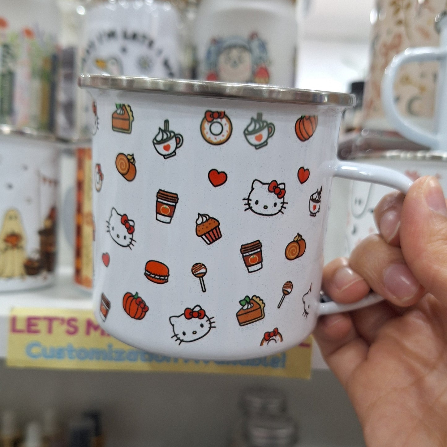 Hello Kitty Pumpkin Spice Enamel Mug