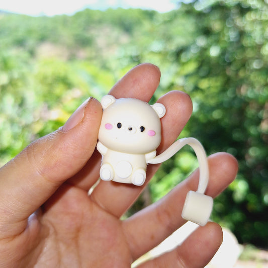 Cute Bear Stanley Straw Topper